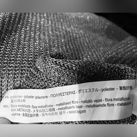 Metallic Zara Trafaluc top. Size medium - Picture 5 of 9